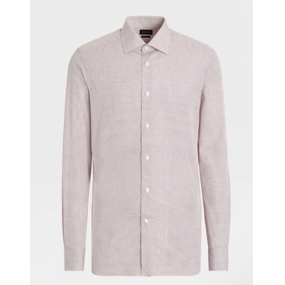 Zegna dress shirt pink and white fine line design!